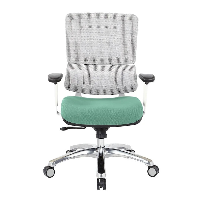 Chaise en maille respirante avec assise en tissu personnalisé