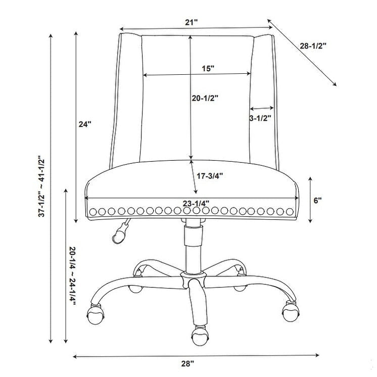 Chaise de bureau pivotante anthracite