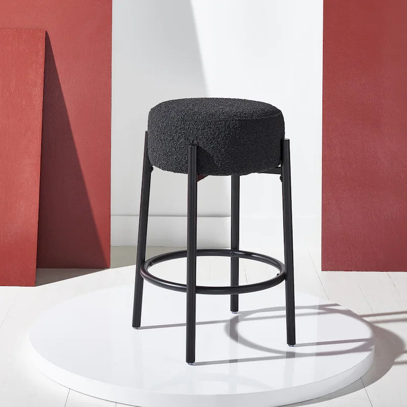 SAFAVIEH Couture Dikkie Metal Leg 26-inch Counter Stool - 15 In. W x 15 In. D x 26 In. H - 15Wx15Dx26H