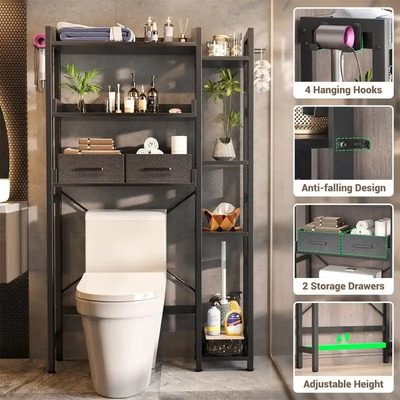 Meuble de rangement pour toilettes - 9,4P x 31,1L x 63,4H