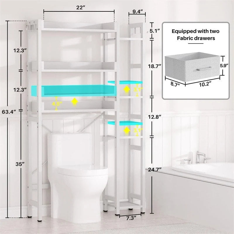 Meuble de rangement pour toilettes - 9,4P x 31,1L x 63,4H