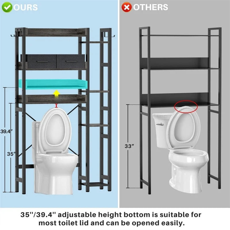 Meuble de rangement pour toilettes - 9,4P x 31,1L x 63,4H