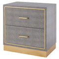 Edinburgh 2-Drawer Faux Shagreen End table