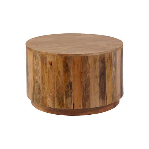 Table basse ronde en manguier de 30 pouces