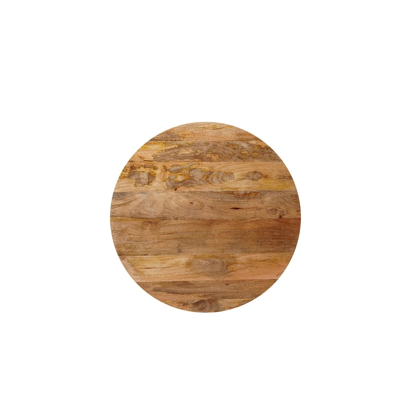 Table basse ronde en manguier de 30 pouces
