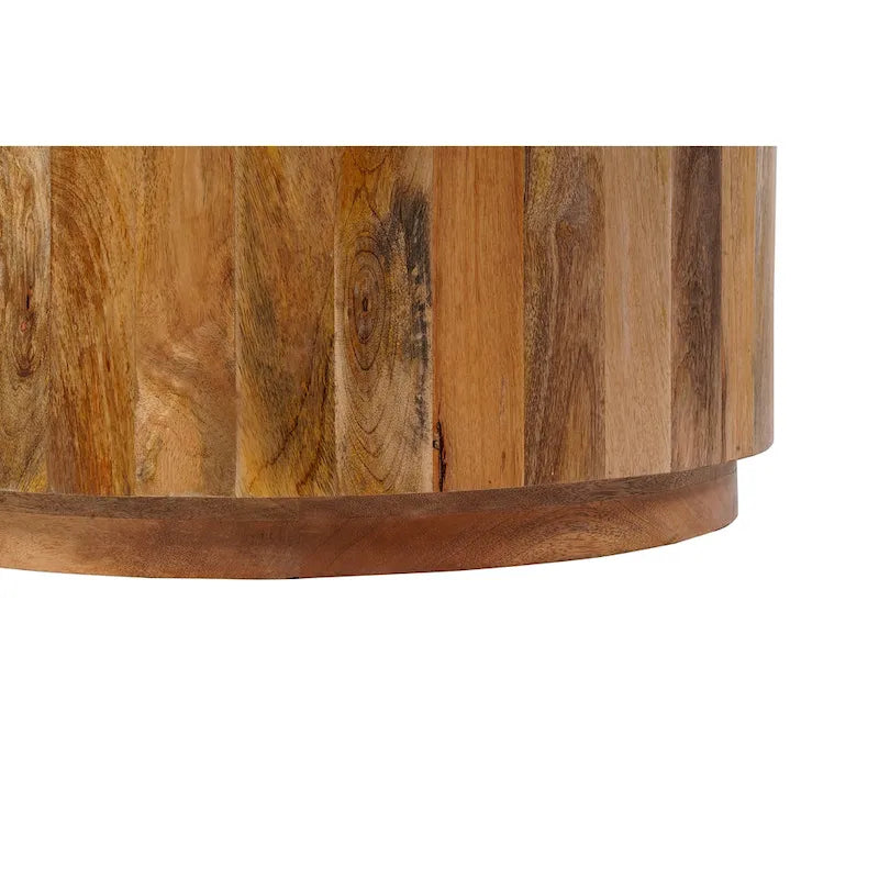 Table basse ronde en manguier de 30 pouces