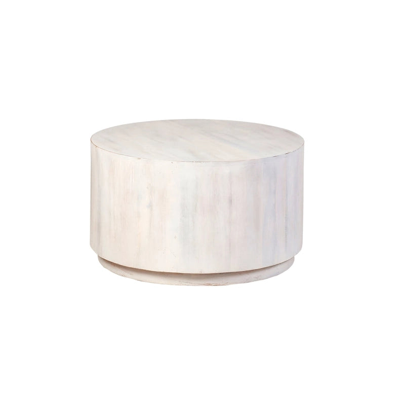 Table basse ronde en manguier de 30 pouces