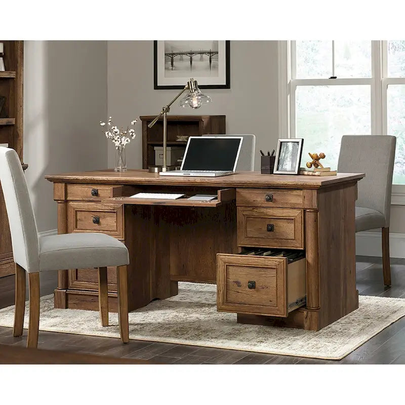 Bureau de direction en chêne vintage
