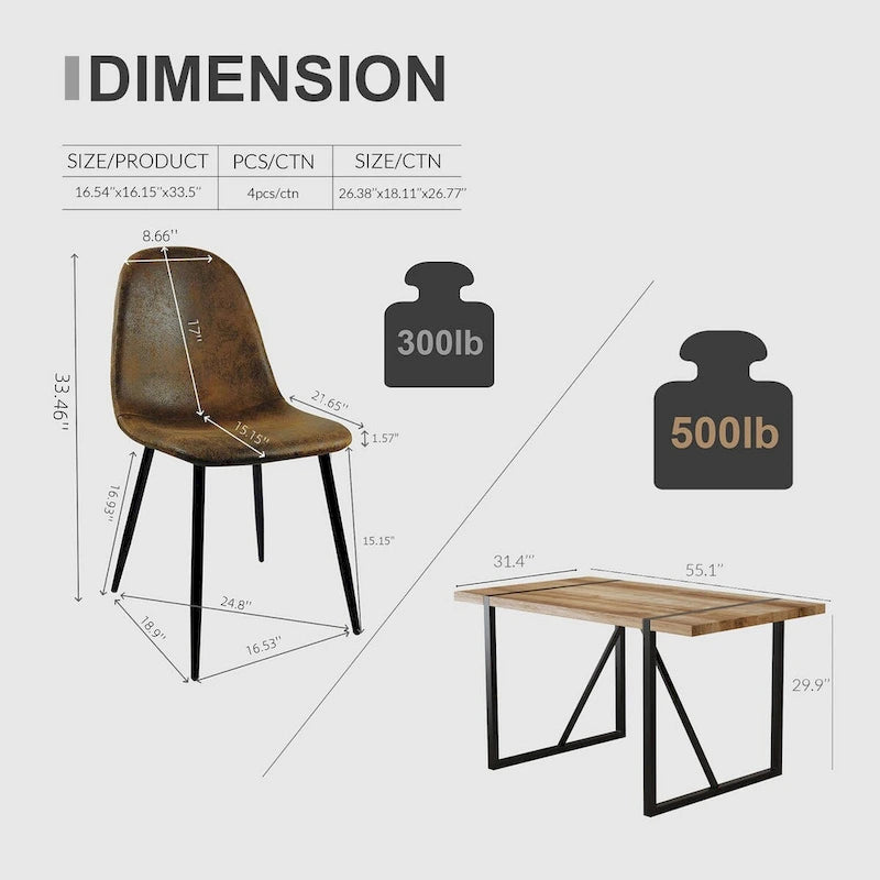 Table de salle à manger Mid-Century en bois avec piètement en métal