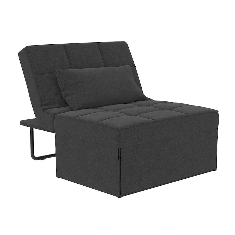 Chaise convertible 4-en-1 – Pouf, chaise longue, canapé et lit