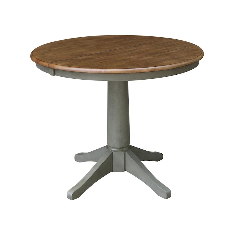 Table de salle à manger ronde avec rallonge 36 po