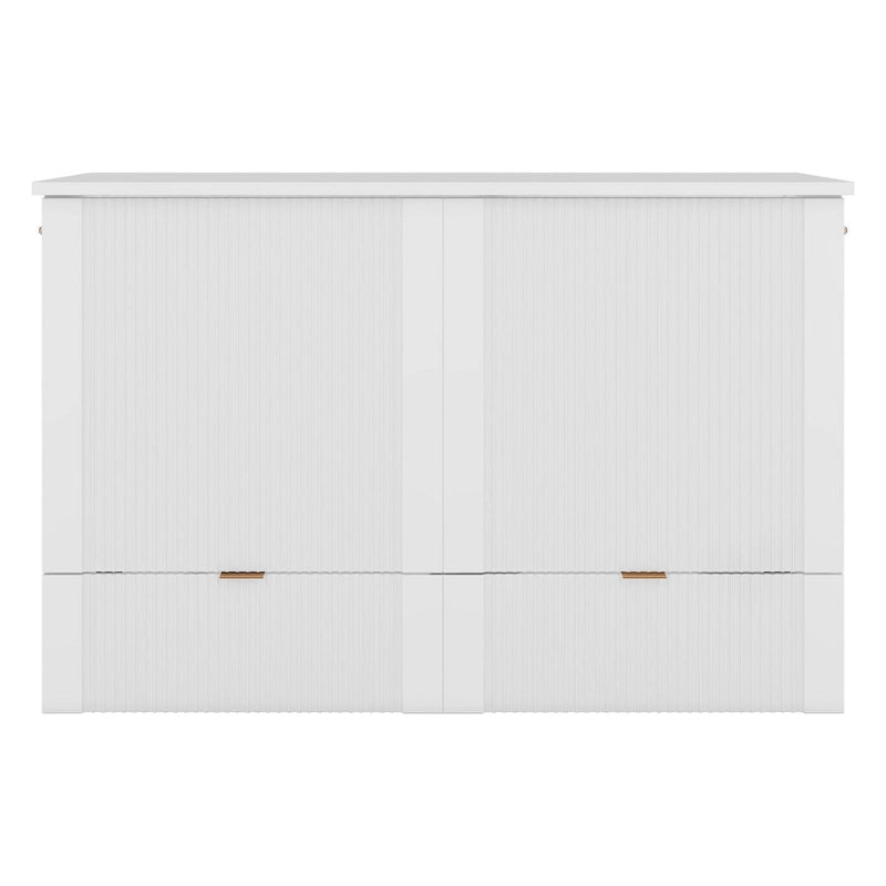 Lit escamotable grand format avec tiroir, prises et ports USB